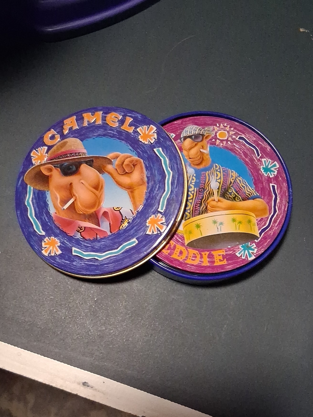 Joe Camel Round Coaster Set 1994 Cigarette Merch